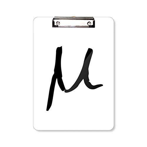 Porte-bloc A4 avec alphabet grec Mu noir pour organisation de bureau