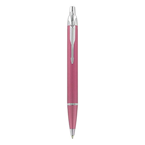 Parker IM Retractable Ball Point Pen with Medium Blue Ink (Brilliant Pink)
