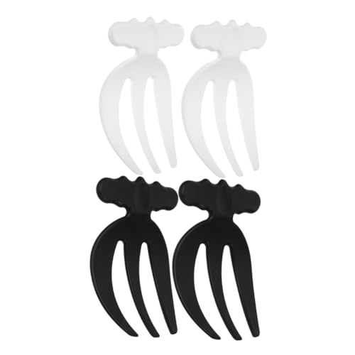 SOLUSTRE 4Pcs Reusable Plastic Salad Forks Mixing Utensils for Pasta Fruit and Salad Serving Effortless Stirring Tool Versatile Kitchen Essential