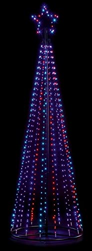 Premier Black Pyramid Tree 332 LEDs 1.4m - LV201226RBW