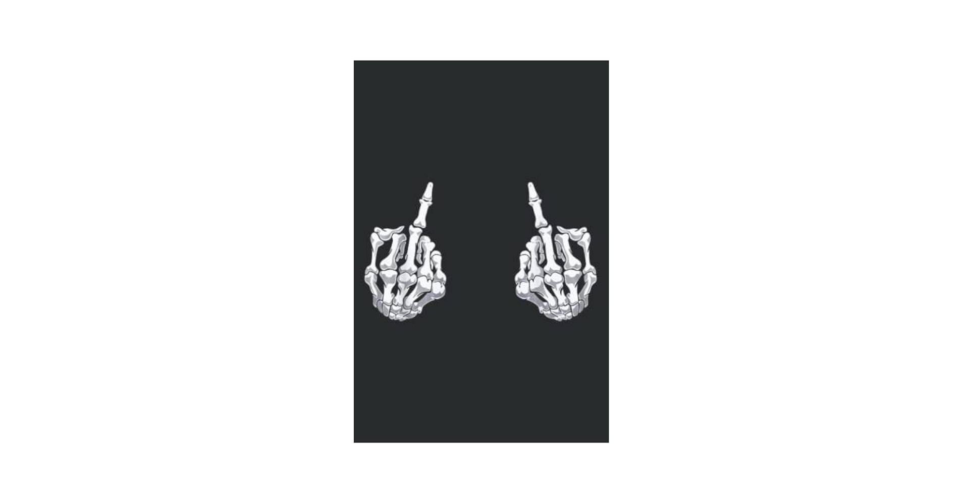 Skeleton Hand Halloween Bones Middle Finger Skull Men Women