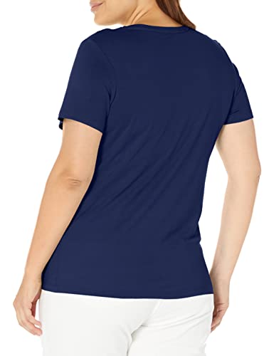 HUE Women's Sleepwell Basic Short Sleeve V-Neck T-Shirt for Lounging Or Sleeping, Made with Temperature Regulating Technology2