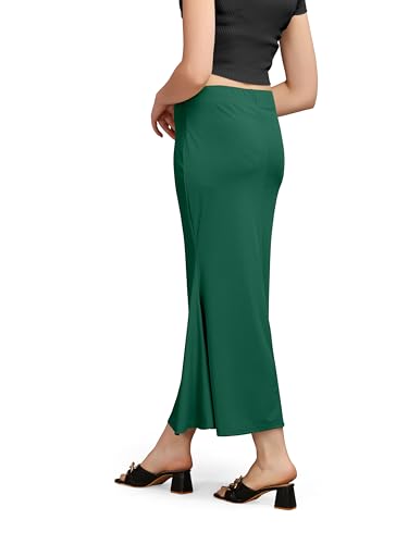 Image of Mogsa Women's Lycra Fishcut Saree Shapewear Petticoat - Tummy Control Slim Fit Stretchable Shaper Skirt with Drawstring & Side Slit for Sarees