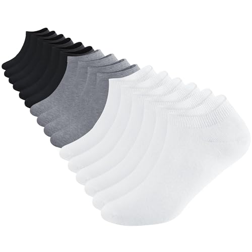 Image of DarkCom Low Cut Ankle Socks for Women and Men, 8 Pairs Thin Cotton Socks