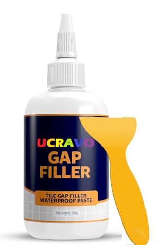 UCRAVO 280 ml Tiles Gap Filler Waterproof, tile gap filler waterproof, white cement tube to fill tiles gap,Gap Sealant, White Cement Paste Tube, Gap Filler for Walls and Joints, for Kitchen, Bathroom