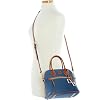Dooney & Bourke Women's Domed Satchel in Pebble Grain Leather, Large Handbag with Adjustable Detachable Shoulder Strap