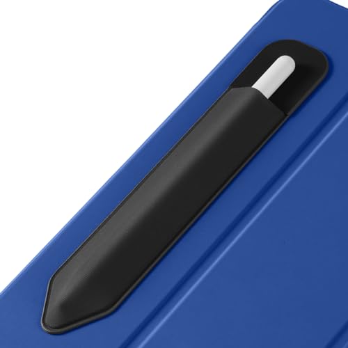 DTTO ペンシルホルダー Apple Pencil第2世代&第1世代用ケース Apple Pencil Pro & USB-Cスリーブ、超薄型弾性スタイラス保護ポーチ iPadに接着剤付き ブラック