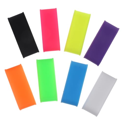 VICASKY 8Pcs Non Slip Silicone Racket Grip Rings for Tennis Badminton Easy to Use Racket Accessory Flexible Overgrips for Enhanced Control Sweat Absorption for All Players