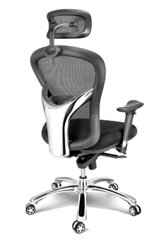Image of Lakdi The Furniture Co High-Back Office Chair Upholstery Primium Mesh Director & Executive Chair Height Adjustable & Revolving Chair Metal Legs & WheelBase Best offfice Chair -(SSL-258-Swivel Tilt)