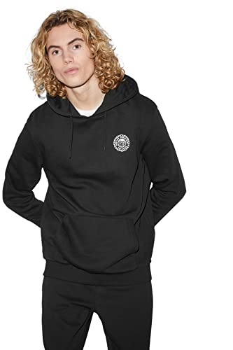 C&A Herren Hoody Unifarben schwarz L
