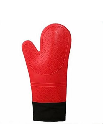HOMWE Extra Long Professional Silicone Oven Mitt,...