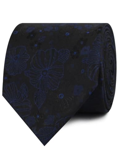 Image of OTAA Floral Necktie Casual Ties for Men - Perfect Neck Tie for Groomsmen Wedding Ties or Formal Occasions