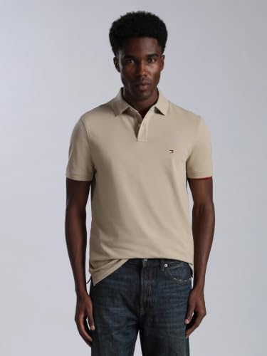 Image of Tommy Hilfiger Solid Regular Fit Cotton Polo T-Shirt