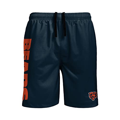 FOCO Chicago Bears NFL Mens Solid Wordmark Traditional Swimming Trunks