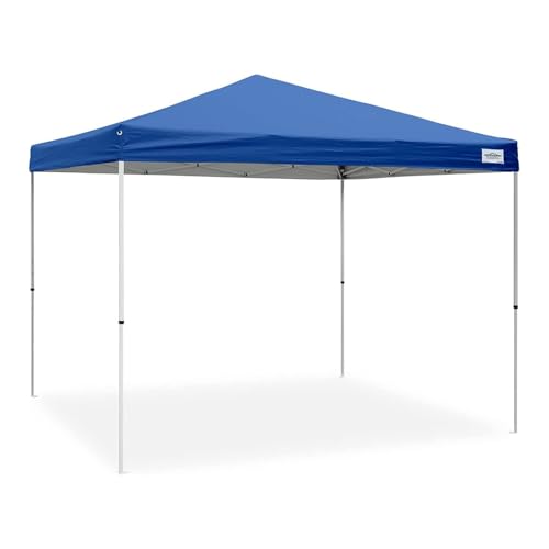 Caravan Canopy 10' x 10' Rapid Push V-Series 2 Pro Canopy, White, 100 Sq ft of Shade, One Rapid Push Set-up