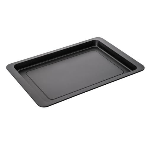 Zenker 7509 Plaque à pizza, plaque rectangle pour pizza maison, Acier, Noir, 42 x 29 x 2,5 cm