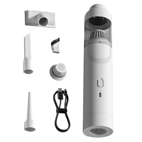 Genérico Aspiradora Portátil para Coche Sin Cable | Aspiradora Portátil - Soplador de Polvo con Múltiples Boquillas para Automóvil Hogar Camping Tapicería Muebles y Pelos de Mascota