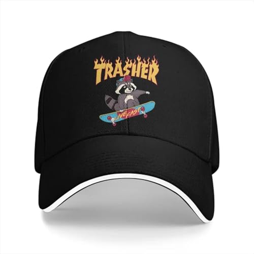 ¡Basura! Gorra de béisbol para Hombres Sombreros Mujeres Visera Protector Snapback Gorras de Amante del Mapache Moda algodón Estampado