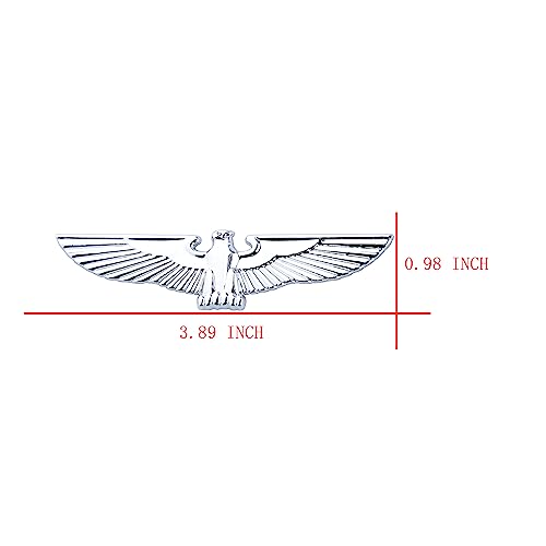 Image of 2X Eagle Wings Emblem 3D Metal Sticker Emblem Animal Car Decoration nameplate Logo Right /Left /Tailgate Fender Badge Compatible with Car Truck car Accessories fit Universal (Silver)
