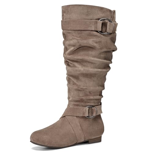 mysoft Women's Wide Calf Slouchy Boots