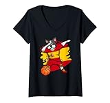 Impresión de jugador de baloncesto español bailando para los amantes del baloncesto español orgullosos o cuando animan un torneo de campeonato de baloncesto. Traje de baloncesto para niños y niñas, entrenadores y orgullosos partidores de la selección nacional de baloncesto español.