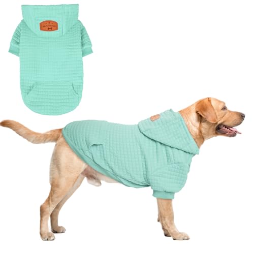 Image of BEAUTYZOO Dog Hoodies Sweater for Large Dogs,Waffle‑Like Laminated Pet Coat