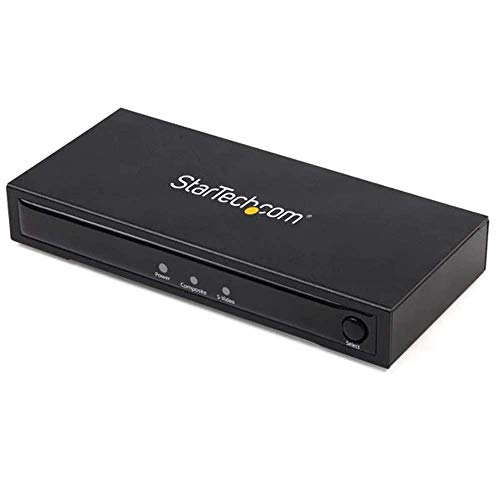 StarTech.com S-Video or Composite to HDMI Converter with Audio - 720p - NTSC & PAL - Analog to HDMI Upscaler - Mac & Windows (VID2HDCON2) #1