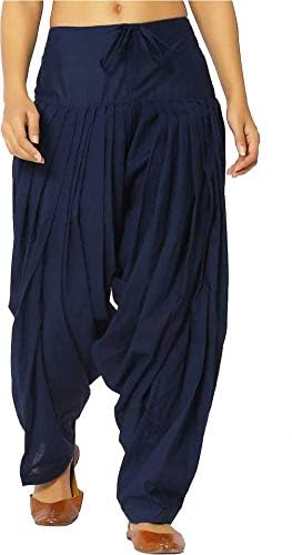 abrav Woman's Plain Cotton Patiala Salwar Patiala (Navy Blue)-picture-33