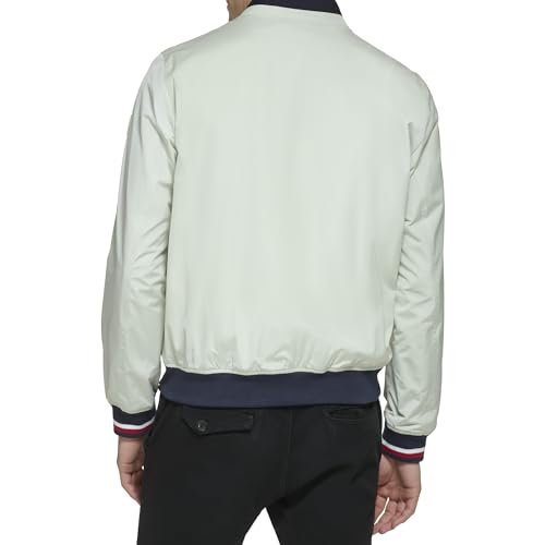 Image of Tommy Hilfiger Men's Lightweight Varsity Rib Knit Bomber Jacket