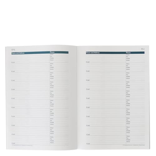 FranklinCovey - Compass Address-Phone Booklet | Record Emails, Phone Numbers, and Addresses (Monarch, 12 Pages)