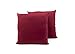 BIANCHERIAWEB Coppia Cuscini Arredo Imbottiti Tessuto Ottoman in Tinta Unita Bordeaux 27 40x40 Bordeaux 27