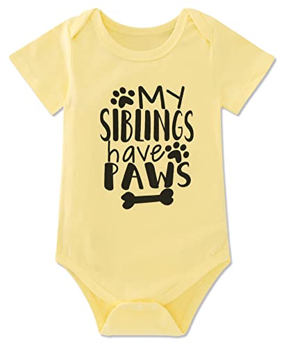 Image of Funnycokid Baby Boys Girls Bodysuit Funny Newborn Romper Short Sleeve Infant Neutral Outfits 0-12 Months