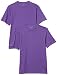 Amazon Essentials Men's 2-Pack Loose-Fit Short-Sleeve Crewneck T-Shirts, Purple Heather, Large