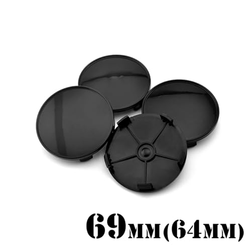 Cache-moyeux de roue 69mm ABS jante voiture anti-poussière silver