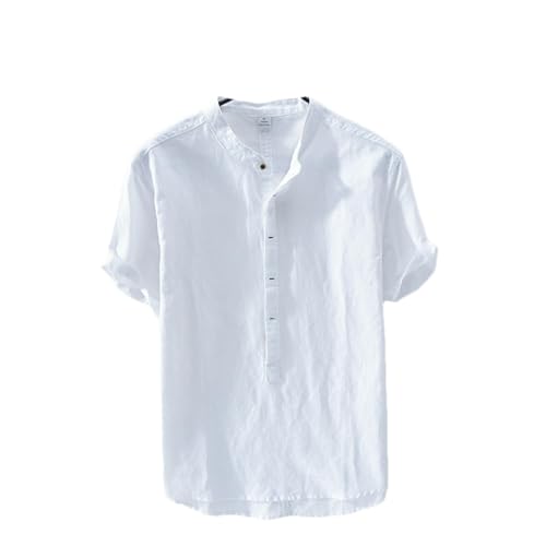 Chemise d'été chinoise anti-transpiration en lin pour homme actif