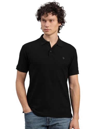 Image of Lux Nitro Men's Self Knitted Premium Cotton Blend Solid Polo T-Shirt | Soft Texture | Classic Collar | Short Sleeve Casual Wear