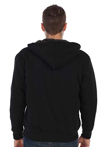 Image of Gioberti Men's Soft Heavyweight Sherpa Lined Fleece Hoodie Jacket