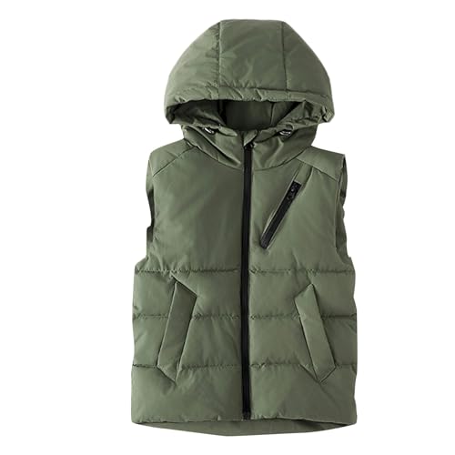 Girls Puffer Vest Lightweight Zip Up Sleeveless Hooded Kids Winter Coat Thermal Preppy Solid Fall Boys Down Jacket2