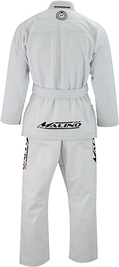 Malino Fight Wear Costume de jiu-jitsu brésilien BJJ Gi Uniforme Nacré Tissage 100% Coton 550 g/m², blanc, A3