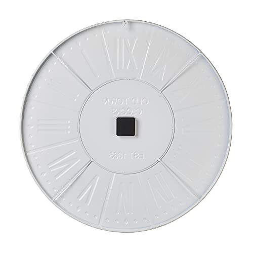 Glitzhome Retro Metal Wall Clock With 3D Roman Numerals, 28 Inch, White (Gh50075) #TOP3