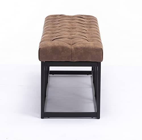 Estgc Upholstered Tufted Long Bench With Metal Leg,End Of Bed Bench For Bedroom,Entry Way Bench. #TOP7