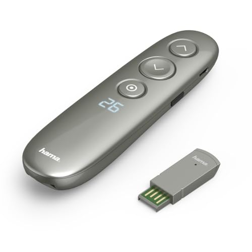 Hama Wireless Presenter digitaler Laserpointer mit Air Maus und Timer (Fernbedienung Powerpoint...