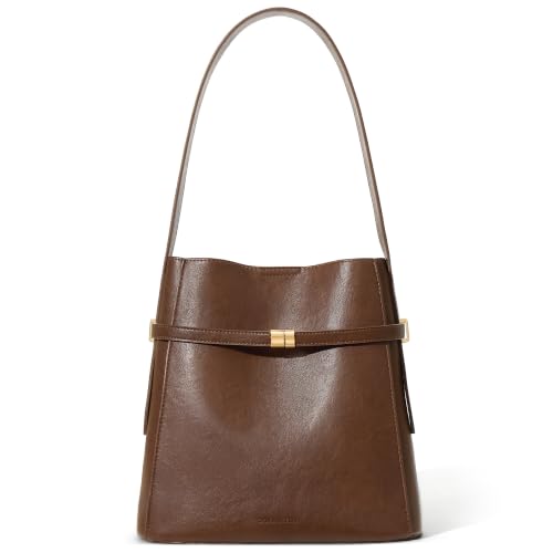 Image of BOSTANTEN Vegan Leather Purses for Women Quiet Luxury Shoulder Bucket Bag