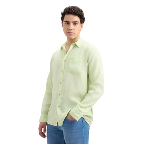 Image of Pepe Jeans Mens Linen Regular Fit Shirt