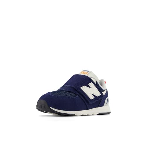 New Balance Kid's 574 V1 New-B Hook and Loop Sneaker, Nb Navy/Blast Red, 3 XW Infant
