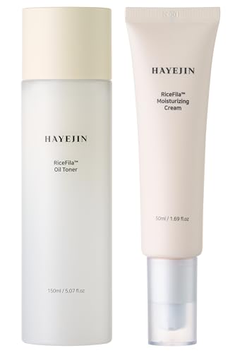HAYEJIN RiceFila™ Oil Toner for face (5.07 fl oz) + Moisturizing Cream (1.69 fl oz) - RiceFila Radiance Duo – Face Toner & Moisturizer Bundle