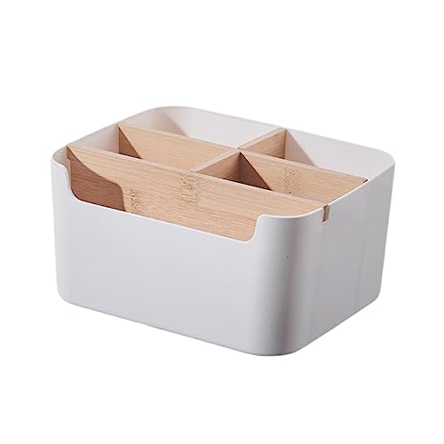 rongweiwang Panier de rangement en plastique organisateur polyvalent avec une forte praticité Durable boîte de rangement en plastique organisateurs de stockage, blanc, Carré
