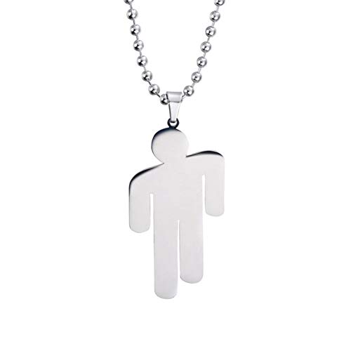 AOLIAY 1 collar Billie Eilish, collar de villano, collar de acero inoxidable