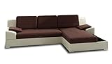 Ecksofa mit Schlaffunktion und Bettkasten (Schlaffläche: 202x133 cm)