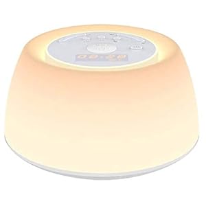 NXYJD Night Light Orologio con Sveglia, Luce Speaker, Lampada da Tavolo Orologio con Sveglia, Oscurabile Calda Luce e la Luce della Lampada Colorati Accanto Musica